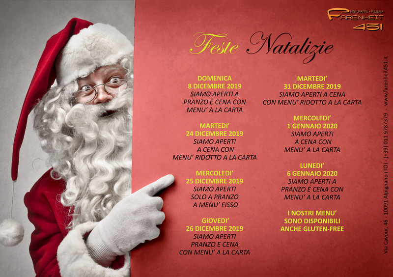 Menu Pranzo Natale 2020.Pranzo Di Natale 2019 Farenheit 451